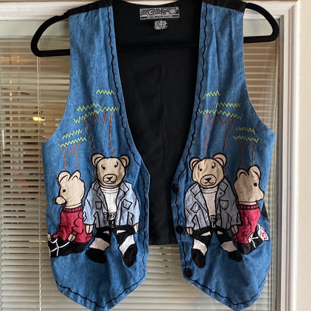 Vintage Denim Embroidered Vest